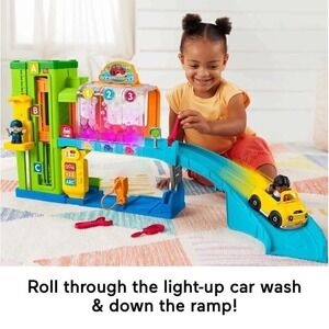 Fisher-Price Little People Light-Up Learning Garage Musical Toddler Toy Playset